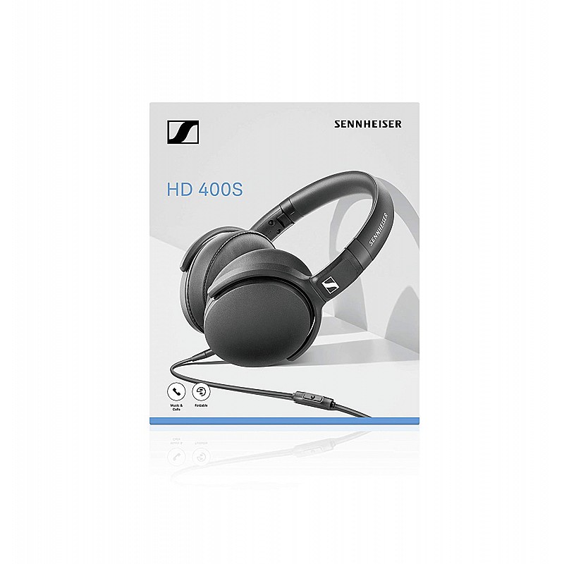 Sennheiser HD 400s Wired Over The Ear Headphone with Mic Black