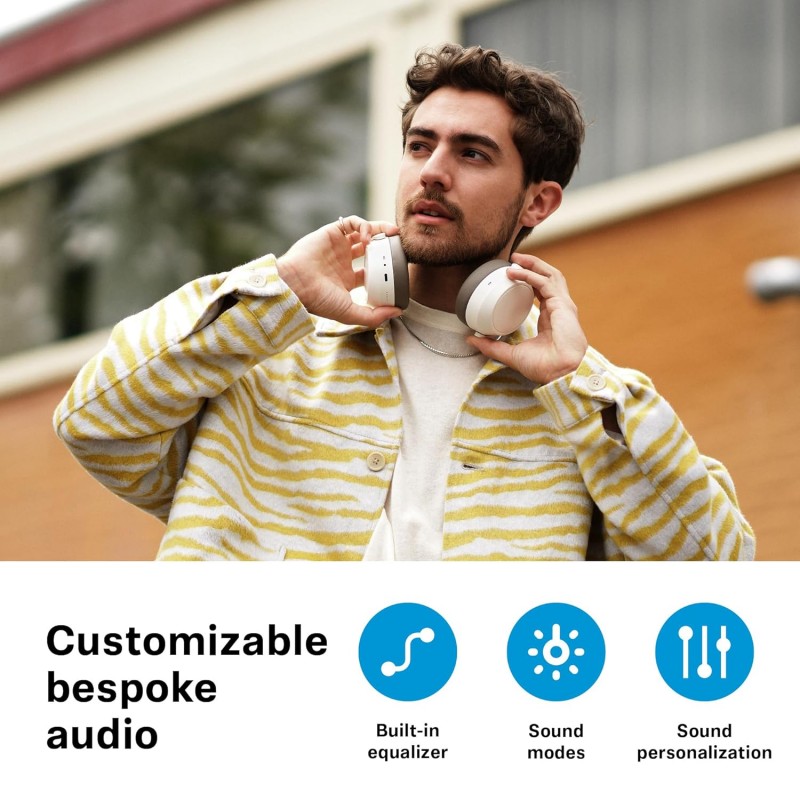 Sennheiser Momentum 4 Wireless Over Ear Headphones Designed in Germany - Bluetooth Adaptive Noise Cancelling-ANC,4 Digital Mics for Crystal-Clear Calls,60h Battery, 2 Yr Warranty, Black/Copper