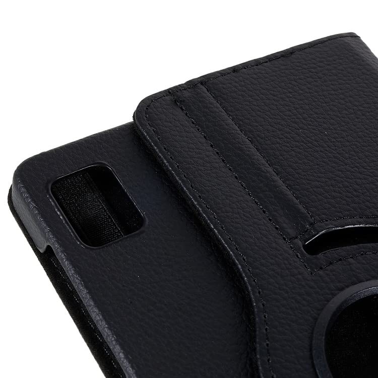 Shockproof PU Leather Rotating Case Smart Shell Stand Flip Cover for Realme Pad Mini/Realme Pad Mini LTE / RMP2105 - Black Shockproof PU Leather Rotating Case Smart Shell Stand Flip Cover for Realme Pad Mini/Realme Pad Mini LTE / RMP2105 - Black