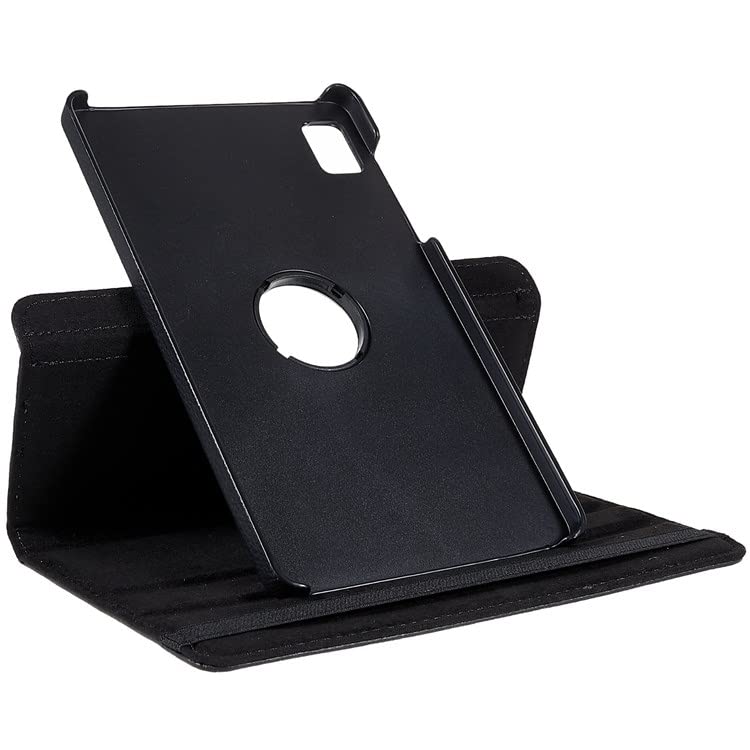 Shockproof PU Leather Rotating Case Smart Shell Stand Flip Cover for Realme Pad Mini/Realme Pad Mini LTE / RMP2105 - Black Shockproof PU Leather Rotating Case Smart Shell Stand Flip Cover for Realme Pad Mini/Realme Pad Mini LTE / RMP2105 - Black