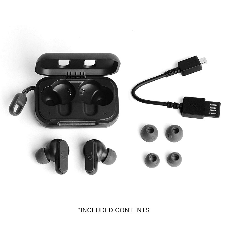 Skullcandy Dime True Wireless in-Ear Bluetooth Earbuds Compatible with iPhone and Android Black