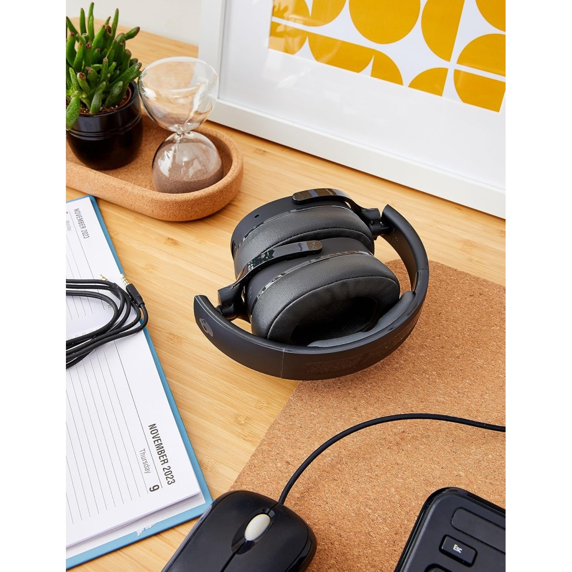 Skullcandy Hesh ANC Bluetooth Wireless Over-Ear Headphones with Mic (Black)