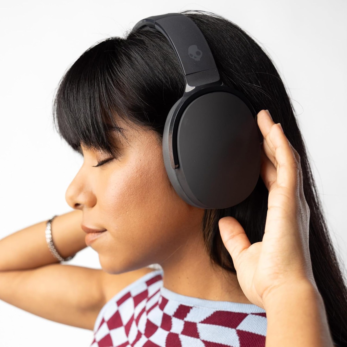 Skullcandy Hesh Evo Over-Ear Wireless Headphones, 40mm Drivers, 36Hr Playtime + Rapid Charge, Flat-Folding and Collapsible, Light Weight Heavy Audio Bass, Work with Android and iOS