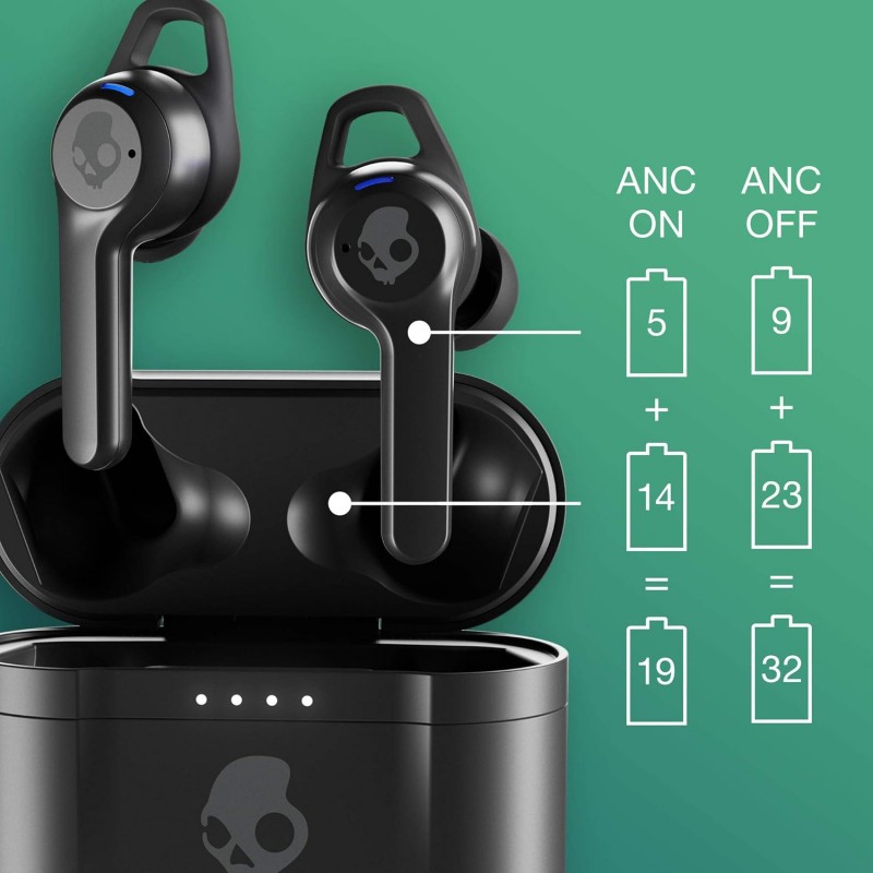 Skullcandy Indy ANC True Wireless in-Ear Bluetooth Earbuds, Active Noise Cancellation, Compatible with iPhone and Android, Charging Case and Mic, Best for Gym, Sports, and Gaming - Chill Gray Skullcandy Indy ANC True Wireless in-Ear Bluetooth Earbuds, Active Noise Cancellation, Compatible with iPhone and Android, Charging Case and Mic, Best for Gym, Sports, and Gaming - Chill Gray