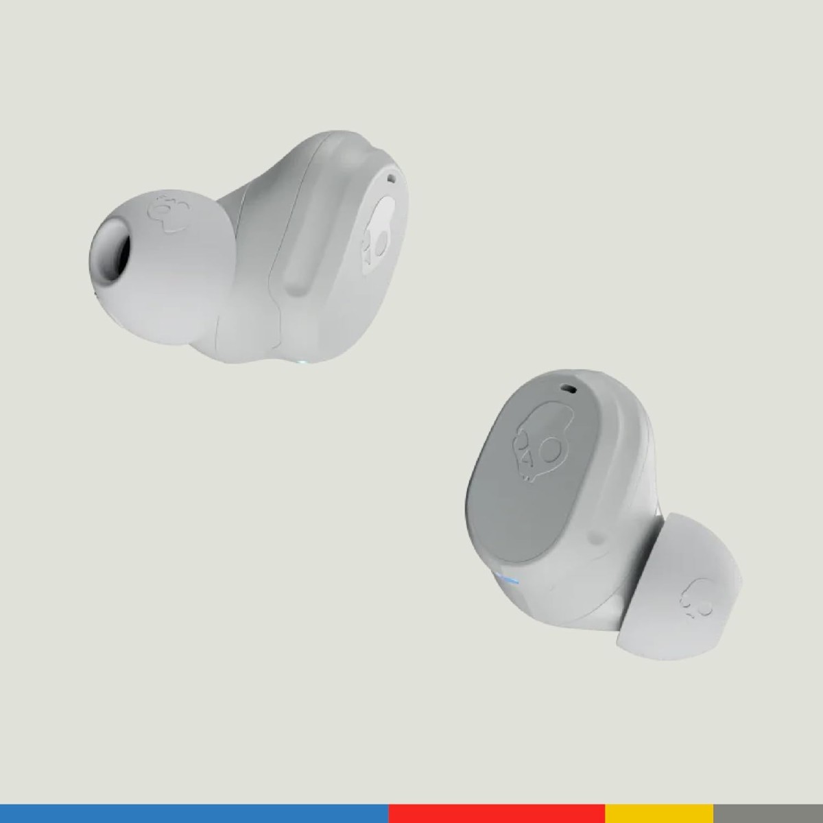 Skullcandy Mod in-Ear Wireless Earbuds, Dual-Device Pairing, Stay-Aware Mode, 34Hr Playtime, Customize App, Work with Android and iOS-Grey/Blue