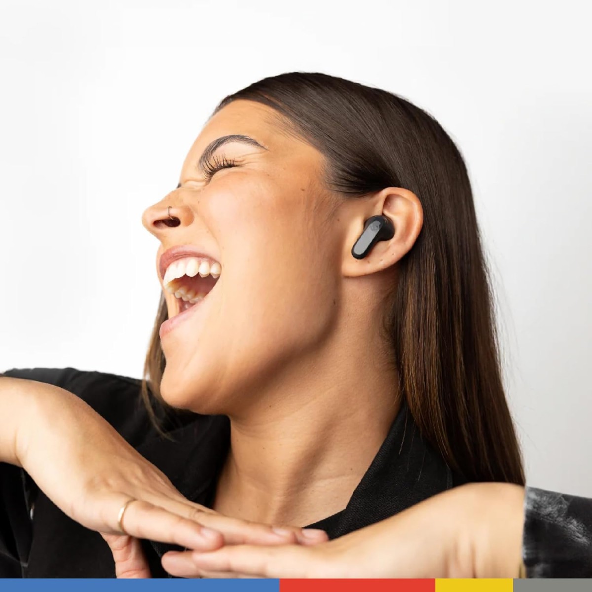 Skullcandy Rail ANC in-Ear Noise Cancelling Wireless Earbuds, Multipoint Pairing,38 Hr Battery, Microphone, Works with iPhone Android and Bluetooth Devices- Black