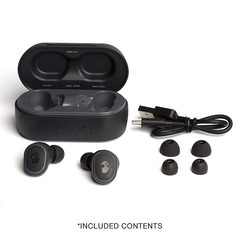 Skullcandy Sesh Evo Truly Wireless Bluetooth in Ear Earbuds with Mic Black