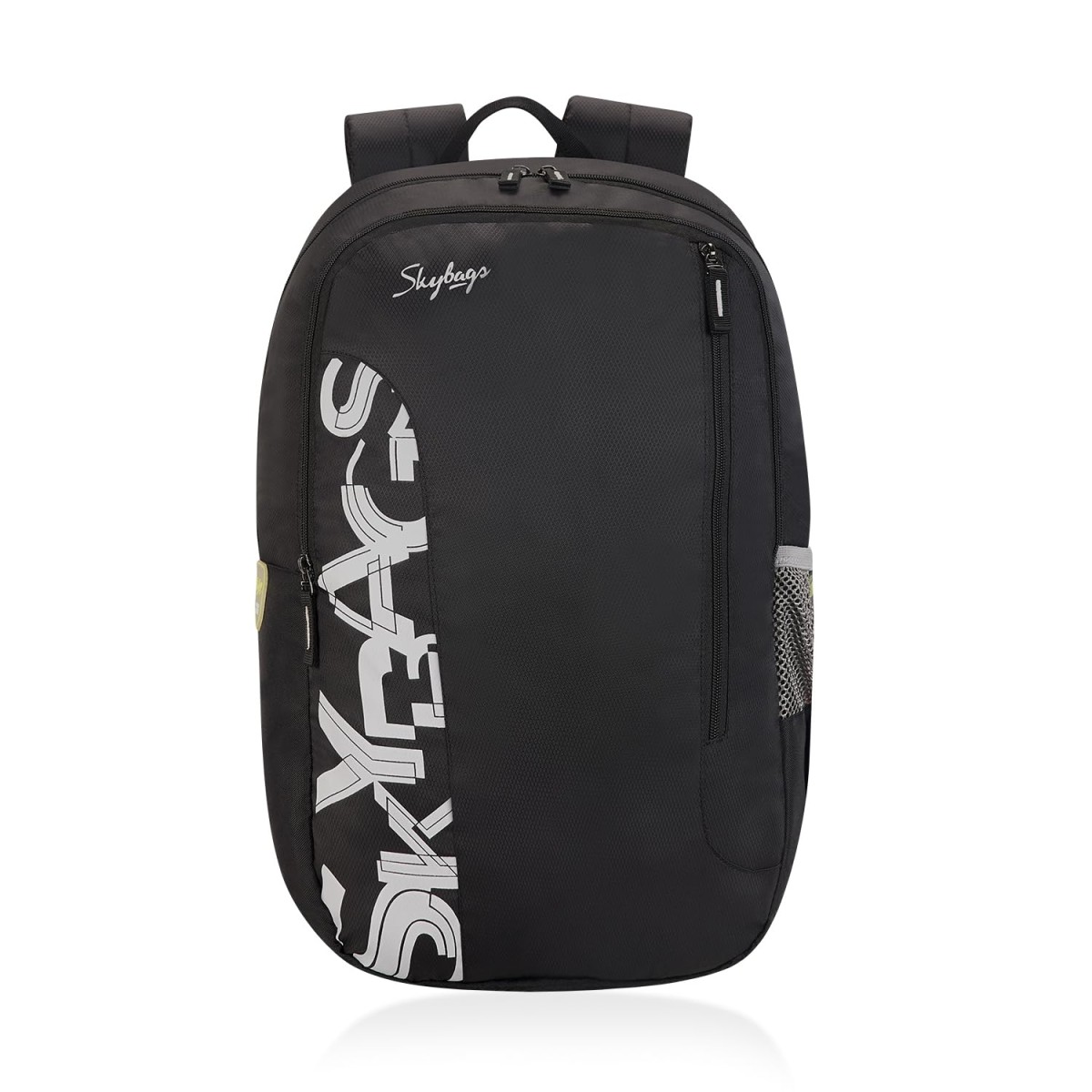 Skybags Brat 22L Casual Printed School Backpack with Bottle Compartment - Black