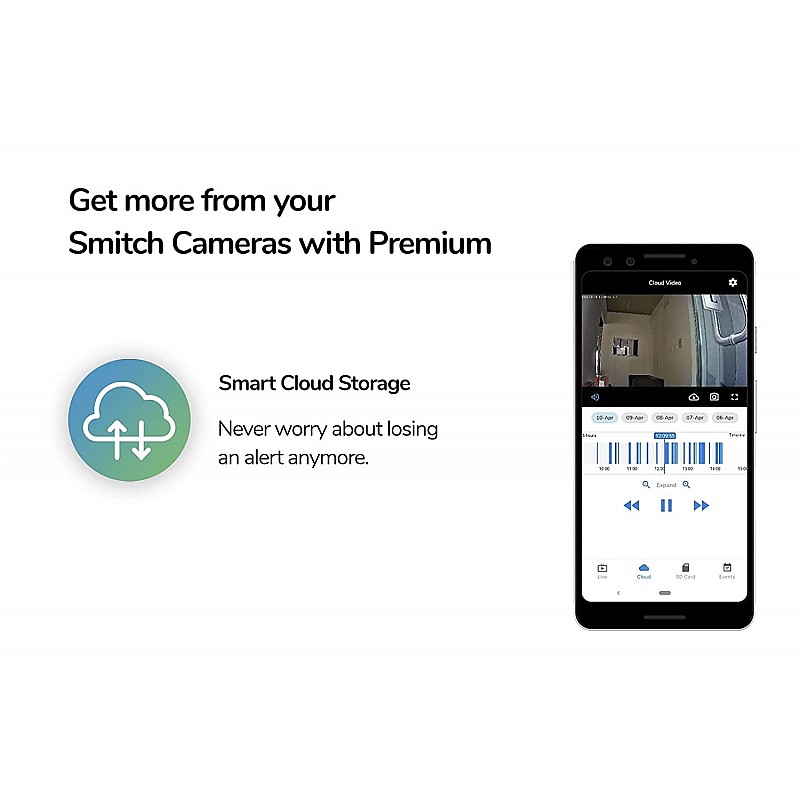 Smitch Wi-Fi Smart Security Camera Pan and Tilt Alexa  Google Enabled 1080P 