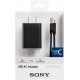 Sony CP-AD2/BCAC 2.1A Fast Charging Adapter with USB-A-USB-C Cable (Black)