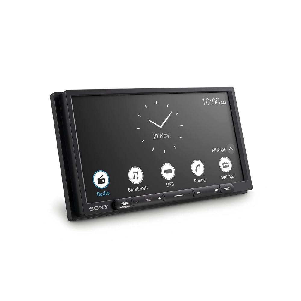 Sony Car Stereo XAV-AX4000 17.6 cm (6.95 inch) Digital Media Receiver with Bluetooth, Wireless Android Auto, Wireless Apple Car Play, PRE Out - 3 x 5V, Output Power - 55W x 4
