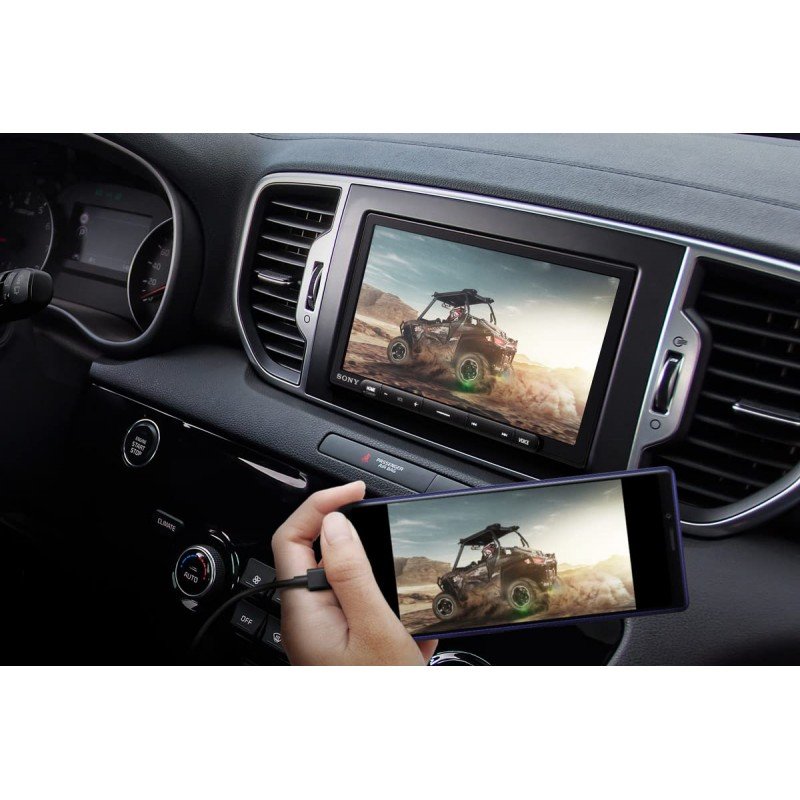 Sony Car Stereo XAV-AX5500 17.6 cm (6.95 inch) Capacitive Touch Screen Digital Media Receiver with Bluetooth, Android Auto, Apple Car Play, WebLink™ Cast, PRE Out - 3 x 5V, Output Power - 55W x 4 Sony Car Stereo XAV-AX5500 17.6 cm (6.95 inch) Capacitive Touch Screen Digital Media Receiver with Bluetooth, Android Auto, Apple Car Play, WebLink™ Cast, PRE Out - 3 x 5V, Output Power - 55W x 4