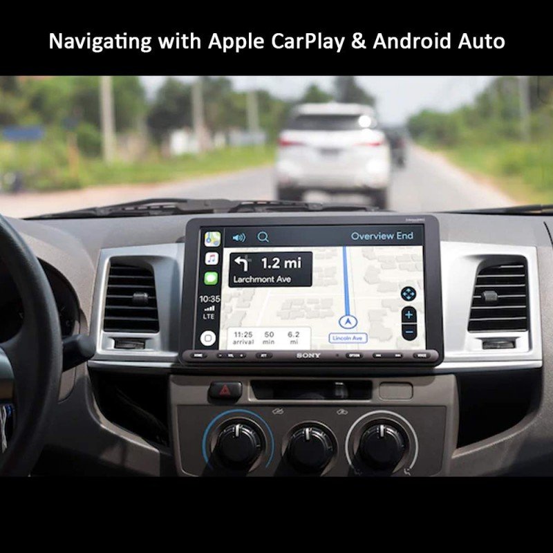 Sony Car Stereo XAV-AX5500 17.6 cm (6.95 inch) Capacitive Touch Screen Digital Media Receiver with Bluetooth, Android Auto, Apple Car Play, WebLink™ Cast, PRE Out - 3 x 5V, Output Power - 55W x 4 Sony Car Stereo XAV-AX5500 17.6 cm (6.95 inch) Capacitive Touch Screen Digital Media Receiver with Bluetooth, Android Auto, Apple Car Play, WebLink™ Cast, PRE Out - 3 x 5V, Output Power - 55W x 4