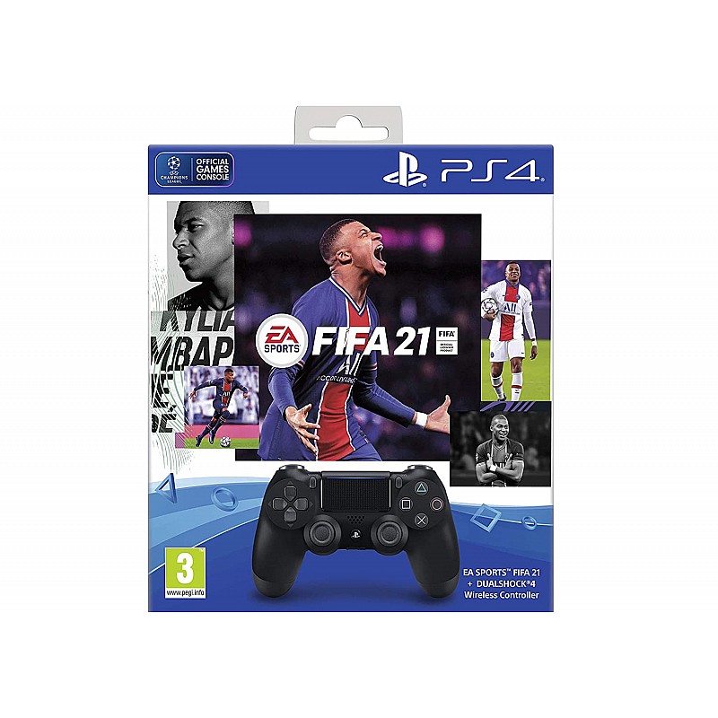 Sony EA Sports FIFA 21 (Game CD) + DUALSHOCK Wireless Controller + FUT 21 Voucher + PS Plus 14-day Free Trial Voucher, Playstation 4