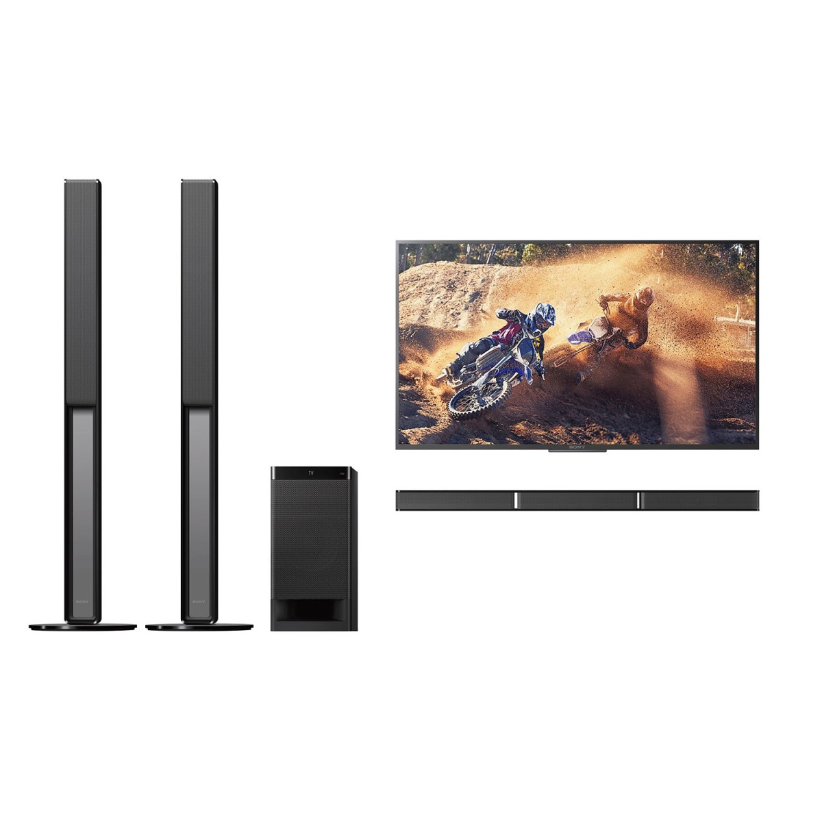 Sony HT-RT40 Real 5.1ch Dolby Audio Soundbar for TV with Tall boy Rear Speaker & Subwoofer, 5.1ch Home Theatre System (600W, Bluetooth Connectivity,HDMI & Optical Connectitvity, USB Playback) (Refurbished)