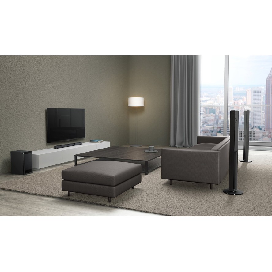 Sony HT-RT40 Real 5.1ch Dolby Audio Soundbar for TV with Tall boy Rear Speaker & Subwoofer, 5.1ch Home Theatre System (600W, Bluetooth Connectivity,HDMI & Optical Connectitvity, USB Playback) (Refurbished)