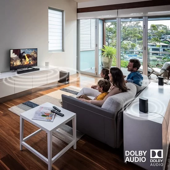 Sony HT-S20R Real 5.1ch Dolby Digital Soundbar for TV with subwoofer and Compact Rear Speakers, Home Theatre System