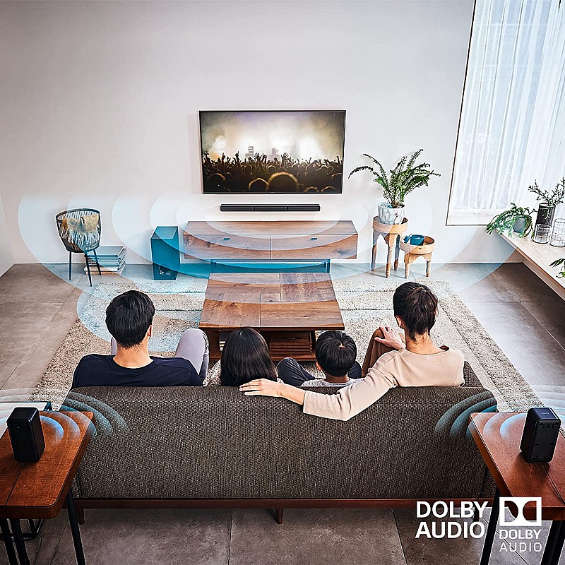 Sony HT-S40R Real 5.1ch Dolby Audio Soundbar for TV with Subwoofer & Wireless Rear Speakers, 5.1ch Home Theatre System 