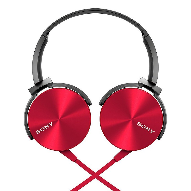 Sony MDR-XB450 On-Ear EXTRA BASS Headphones (Red)