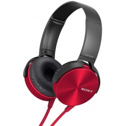 Sony MDR-XB450 On-Ear EXTRA BASS Headphones (Red)