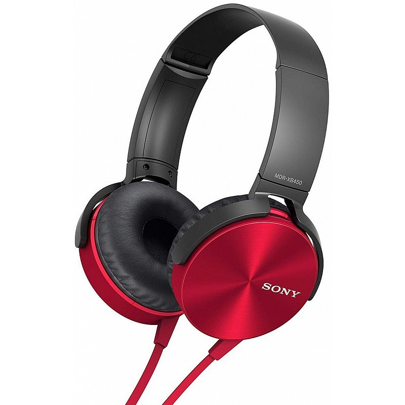 Sony MDR-XB450 On-Ear EXTRA BASS Headphones (Red)