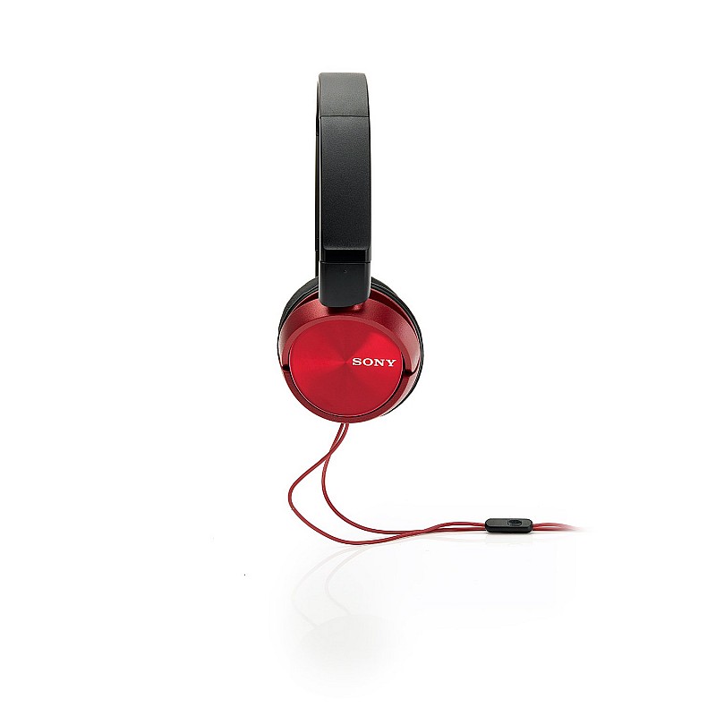 Sony MDR-ZX310AP On Ear Headphones With Mic (Red)