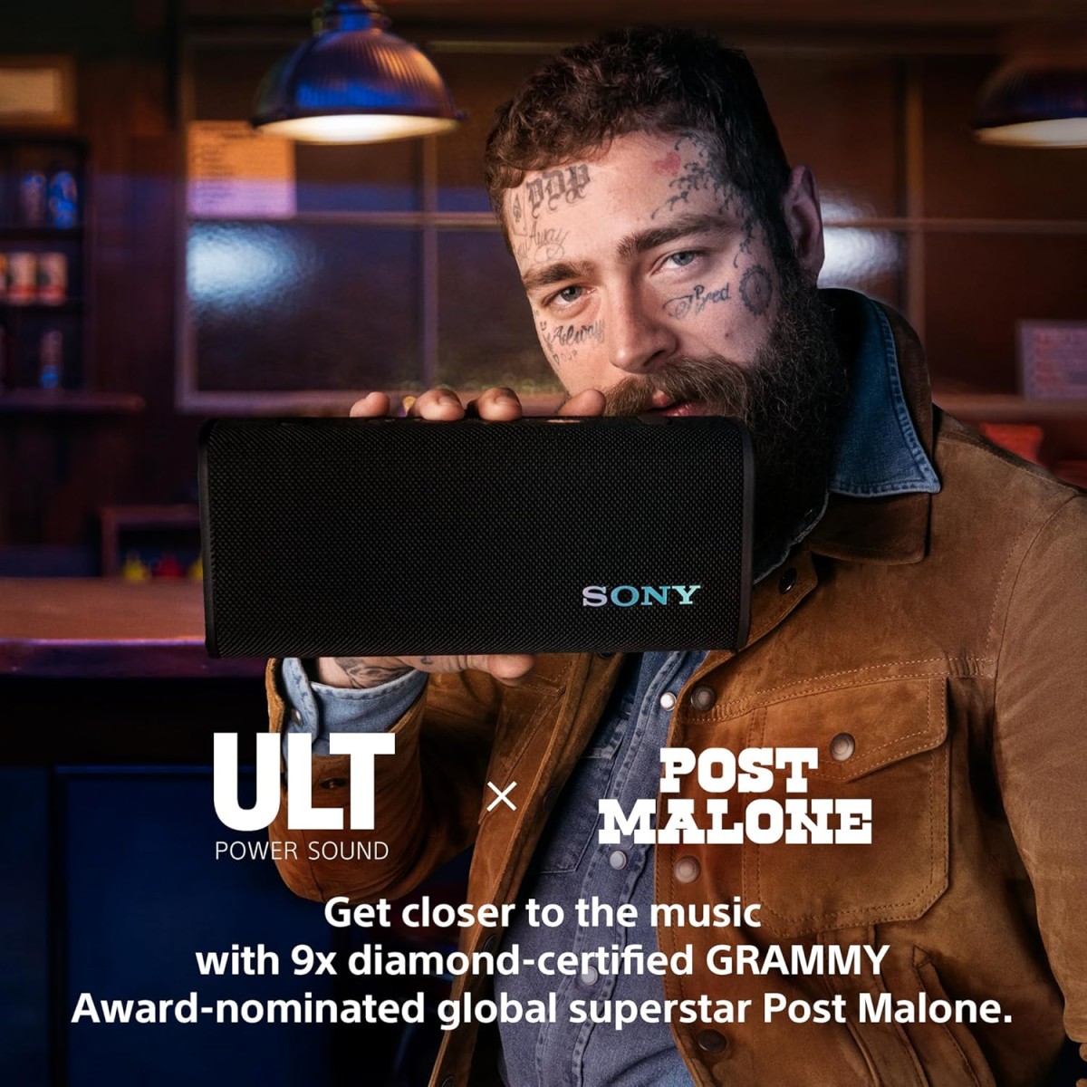 Sony New ULT Field 3 with Massive Bass| 24hr Playtime| Hands Free Calling(with Mic),IP67 (Waterproof,Dustproof,Rustproof),Shoulder Strap,Quick Charge,Wireless Bluetooth Speaker(SRS-ULT30)-Black