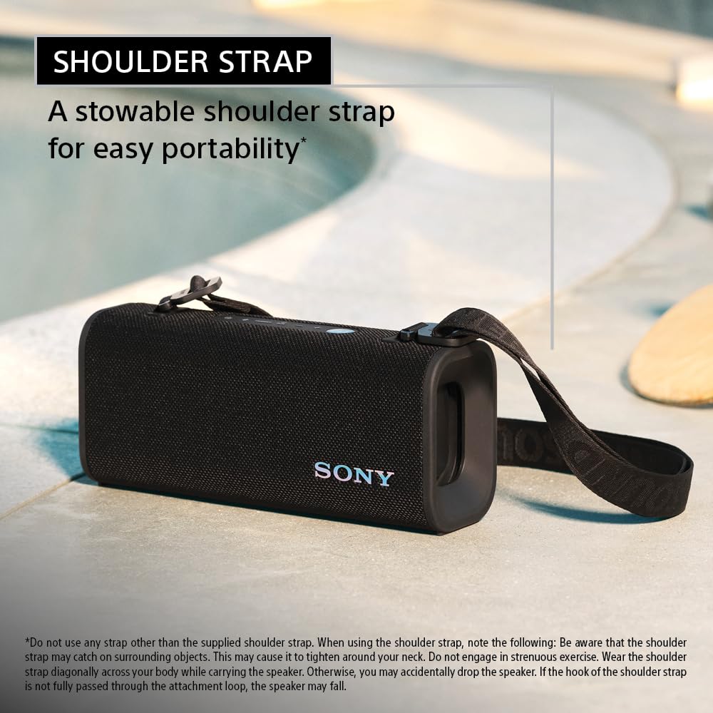 Sony New ULT Field 3 with Massive Bass| 24hr Playtime| Hands Free Calling(with Mic),IP67 (Waterproof,Dustproof,Rustproof),Shoulder Strap,Quick Charge,Wireless Bluetooth Speaker(SRS-ULT30)-Black