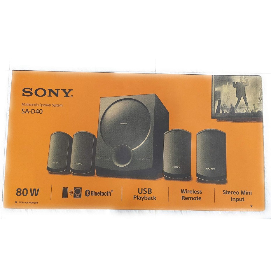 Sony SA-D40 4.1 Channel Multimedia Speaker System with Bluetooth (Black) Sony SA-D40 4.1 Channel Multimedia Speaker System with Bluetooth (Black)