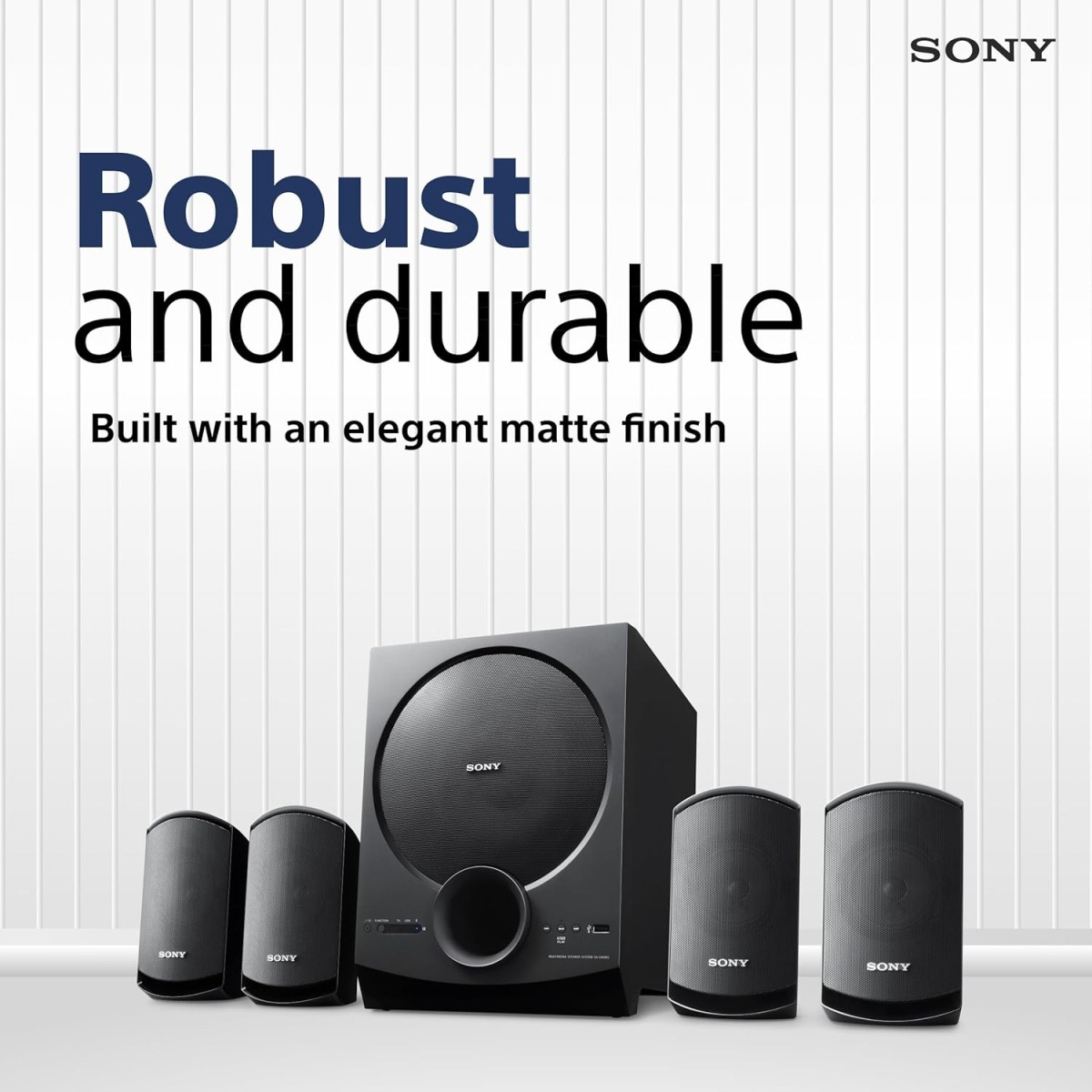 Sony SA-D40M2 All in One 4.1ch Home Theatre System with 100W Power Output and Powerful Subwoofer – Black