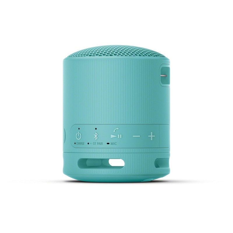 Sony SRS-XB100 Wireless Bluetooth Portable Lightweight Super-Compact Travel Speaker, Extra-Durable IP67 Waterproof & Dustproof, 16 Hrs Batt, Versatile Strap, Extra Bass & Hands-Free Calling-Blue