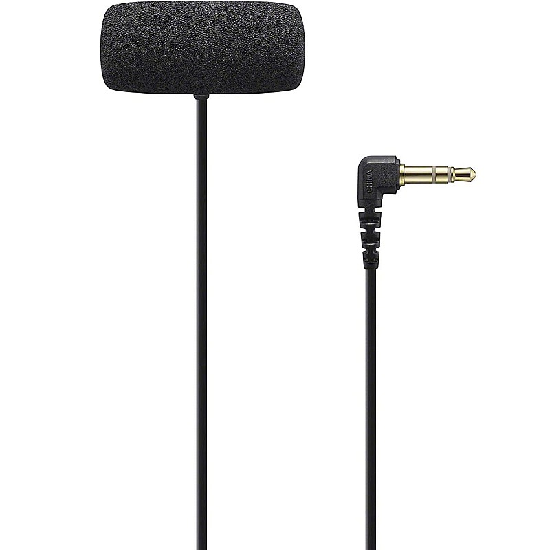 Sony Stereo Lavalier Microphone ECM-LV1 (Compact, Flexible, Vlogging, Content Creation, Audio) - Black