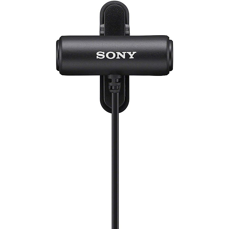 Sony Stereo Lavalier Microphone ECM-LV1 (Compact, Flexible, Vlogging, Content Creation, Audio) - Black