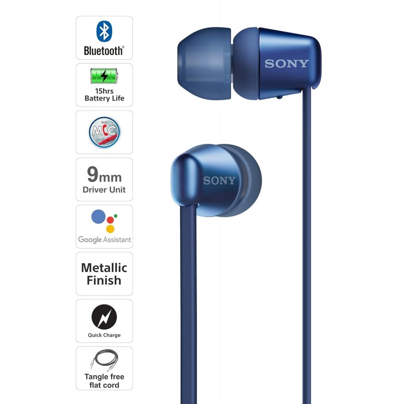 Sony WI-C310 Wireless Headphones with 15 Hrs Battery Life, Quick Charge, Magnetic Earbuds for Tangle Free Carrying, BT ver 5.0 Sony WI-C310 Wireless Headphones with 15 Hrs Battery Life, Quick Charge, Magnetic Earbuds for Tangle Free Carrying, BT ver 5.0