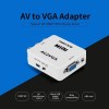 Sounce AV RCA to VGA Adapter Audio Video Converter,Composite AV to VGA 3.5mm TV Video Playing Adapter 1080p with USB Power Cable VCD DVD Projector TV Set Top Box