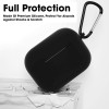 Sounce AirPods 3 Case Cover with Keychain Neck, Protective Silicone Case Skin Compatible with AirPods 3rd Generation [Black]