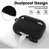 Sounce AirPods 3 Case Cover with Keychain Neck, Protective Silicone Case Skin Compatible with AirPods 3rd Generation [Black]