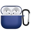 Sounce Airpods 4th Generation Case Cover 2024, Soft Silicone Skin Cover Shock-Absorbing Full Protective Case with Keychain for New Apple Airpods 4 Case [Front LED Visible] (Blue)