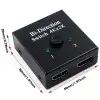 Sounce HDMI Switch 2 in 1 Out 4K 60hz HDMI Switcher 2 Port, Bi-Directional HDMI Switch Splitter 2 x 1/1 x 2, No Power Required, Sharing HD Video, PC Gaming Accessories