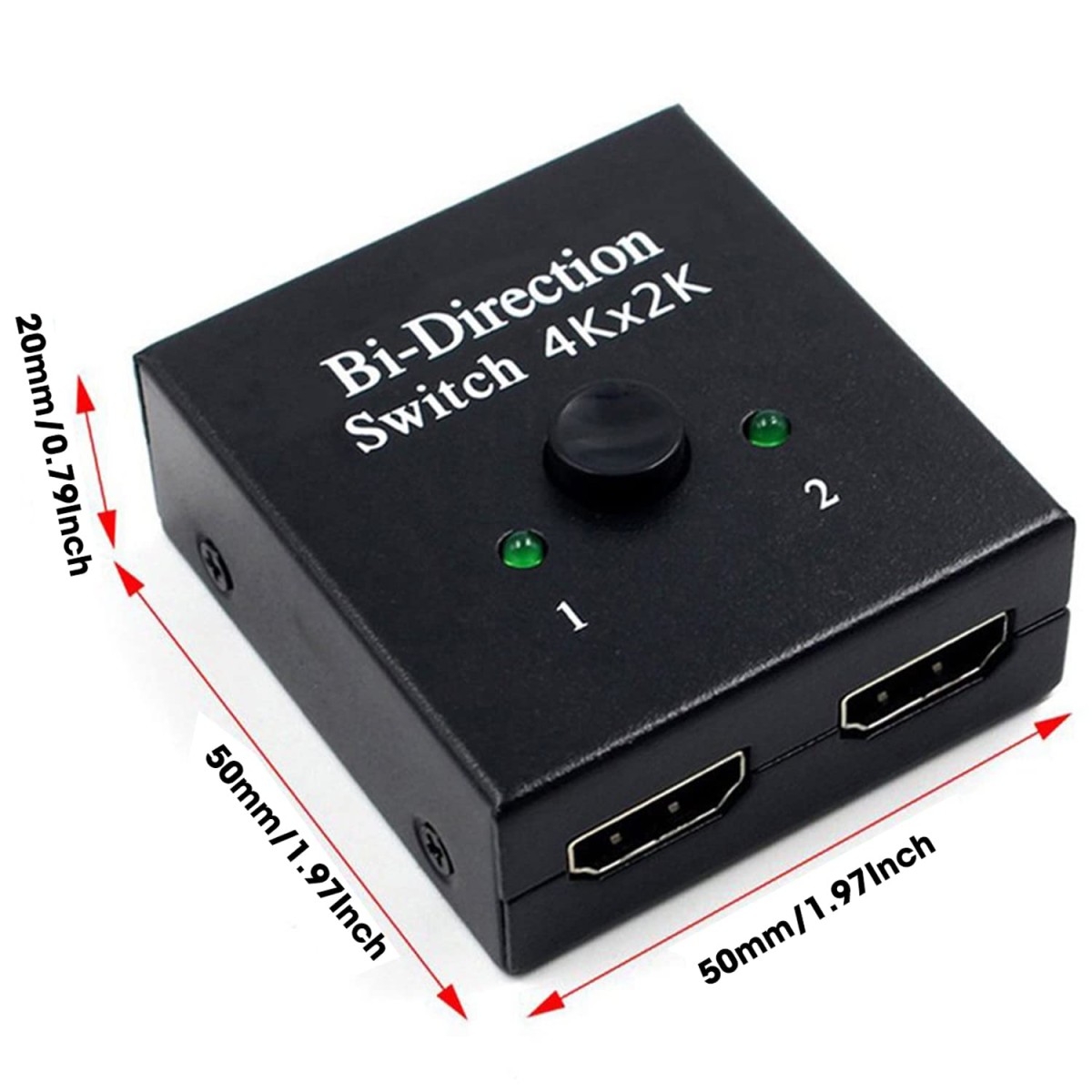 Sounce HDMI Switch 2 in 1 Out 4K 60hz HDMI Switcher 2 Port, Bi-Directional HDMI Switch Splitter 2 x 1/1 x 2, No Power Required, Sharing HD Video, PC Gaming Accessories