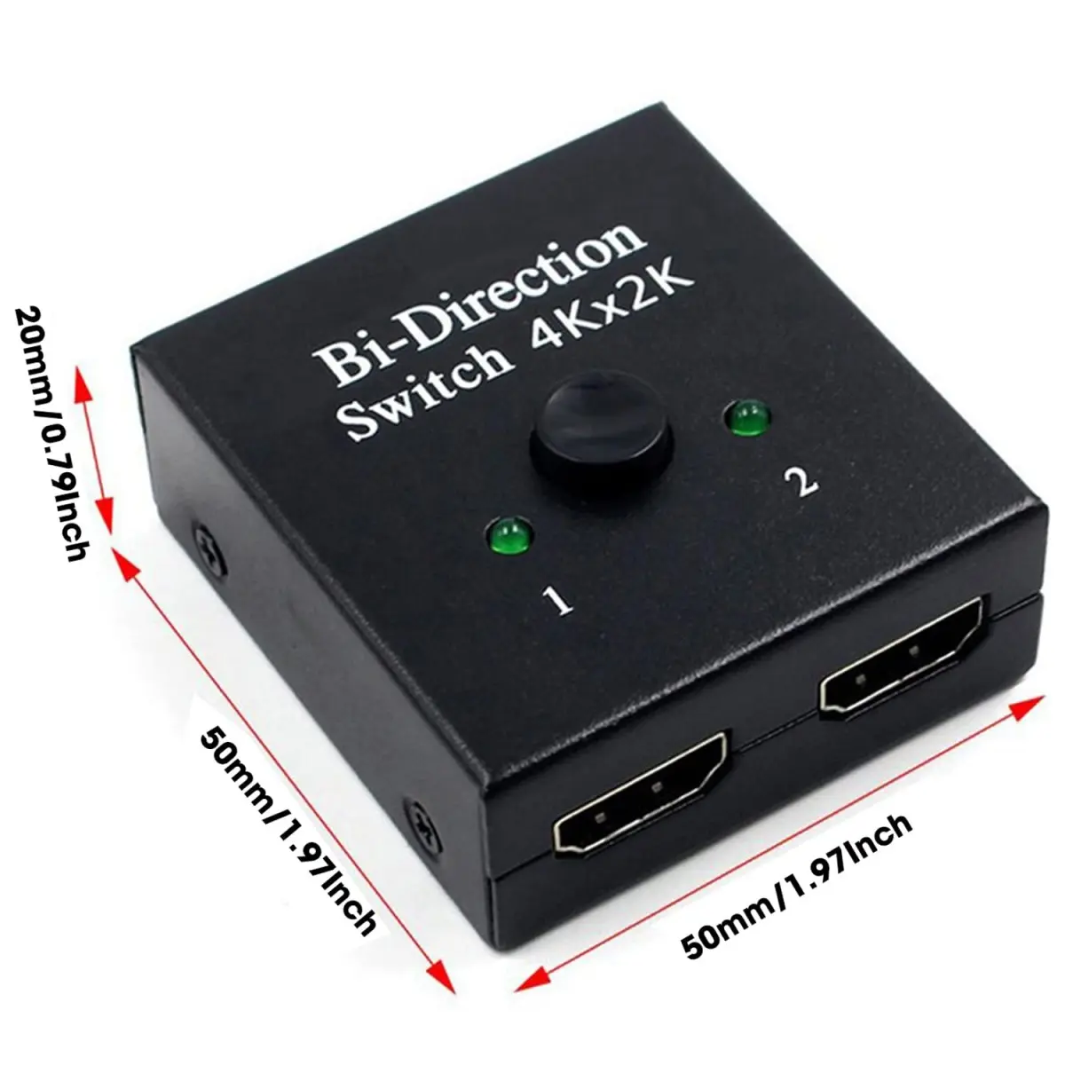 Sounce HDMI Switch 2 in 1 Out 4K 60hz HDMI Switcher 2 Port, Bi-Directional HDMI Switch Splitter 2 x 1/1 x 2, No Power Required, Sharing HD Video, PC Gaming Accessories