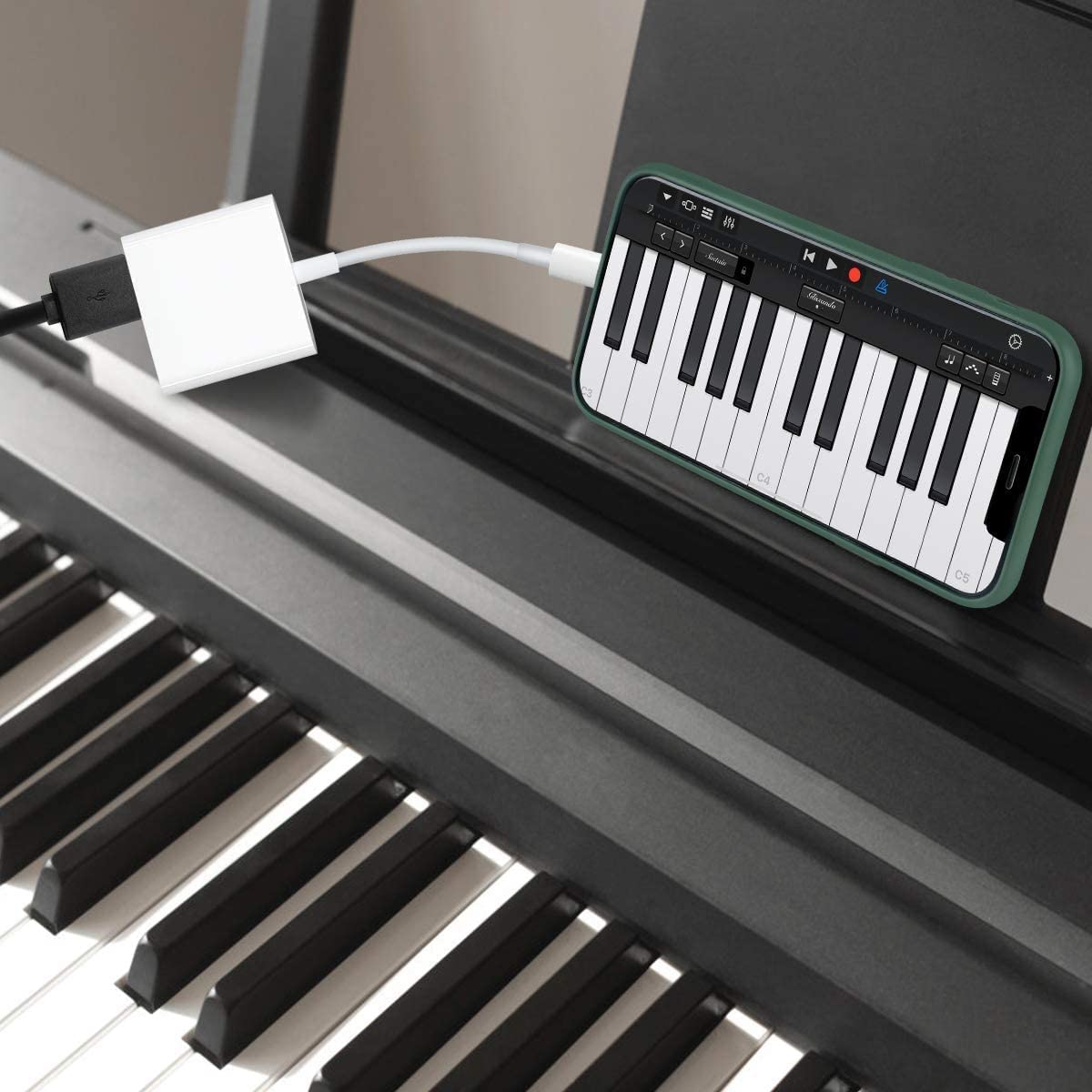 Sounce MFI-Certified Lightning to USB Camera Adapter with Charging Port, Portable Lightning to USB Female OTG Adapter Compatible with Phone, Phone to Adapter Plug and Play Support Card Reader