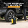 Sounce Portable Digital Heavy Air Compressor Rapid Super-fast Auto Tire Pump with Emergency Lighting LED and Long Cable for Car, SUV, Motorcycle, Car Tyre, Basketball Inflator DC 12V (Yellow Black)