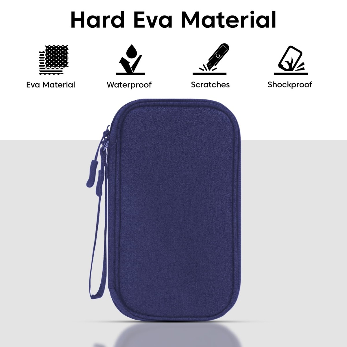 Sounce Portable Tech Organizer Pouch for USB Cables, Chargers, Earphones, Power Banks & Digital Accessories, Travel Carry Case with Mesh Pockets – Compact Size 7.67 x 4.3 Inches