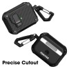 Sounce Tough Case Compatible with Airpods Pro 2 Case Cover with Carabiner, Rugged Protective Cover for Airpods Pro 2nd Generation Case Cover Shock Armor Series [Front LED Visible](Black)