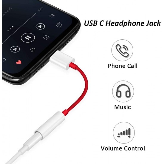 Sounce Type C to 3.5 mm Jack Audio Connector Noise Cancelling Headphones Jack Converter Audio Adapter