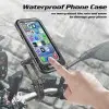 Sounce Waterproof Bike Mobile Phone Holder for Handlebar – 360° Rotation, Sensitive Touch Screen, IPX6 Waterproof Case for Smartphones 4.7–7.2, Compatible with iPhone, Samsung, and All Phones