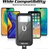 Sounce Waterproof Bike Mobile Phone Holder for Handlebar – 360° Rotation, Sensitive Touch Screen, IPX6 Waterproof Case for Smartphones 4.7–7.2, Compatible with iPhone, Samsung, and All Phones
