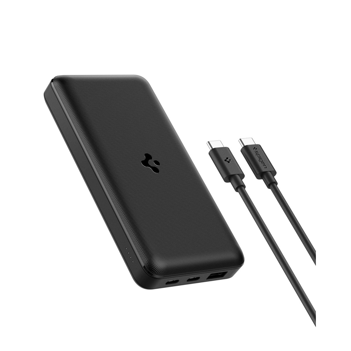 Spigen ArcPack 20000mAh Power Bank, PD3.0, PPS, Fast Charging, 30.0W Max Output, 2 Type-C Ports, 1 USB-A Port - (ABS+PC, Black)