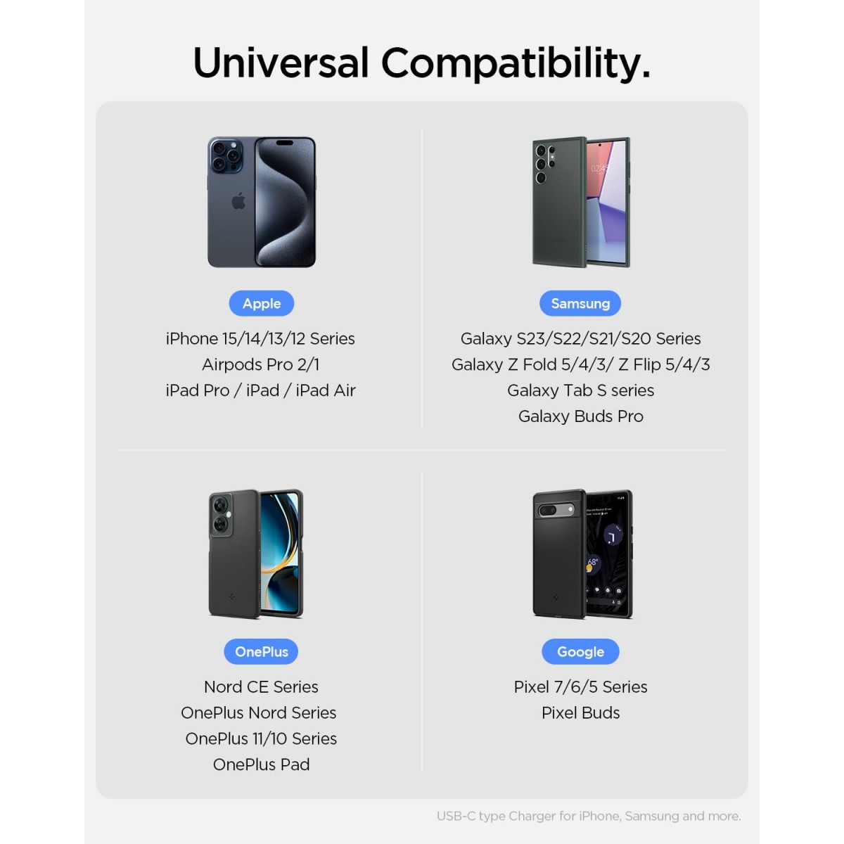 Spigen ArcPack 20000mAh Power Bank, PD3.0, PPS, Fast Charging, 30.0W Max Output, 2 Type-C Ports, 1 USB-A Port - (ABS+PC, Black)